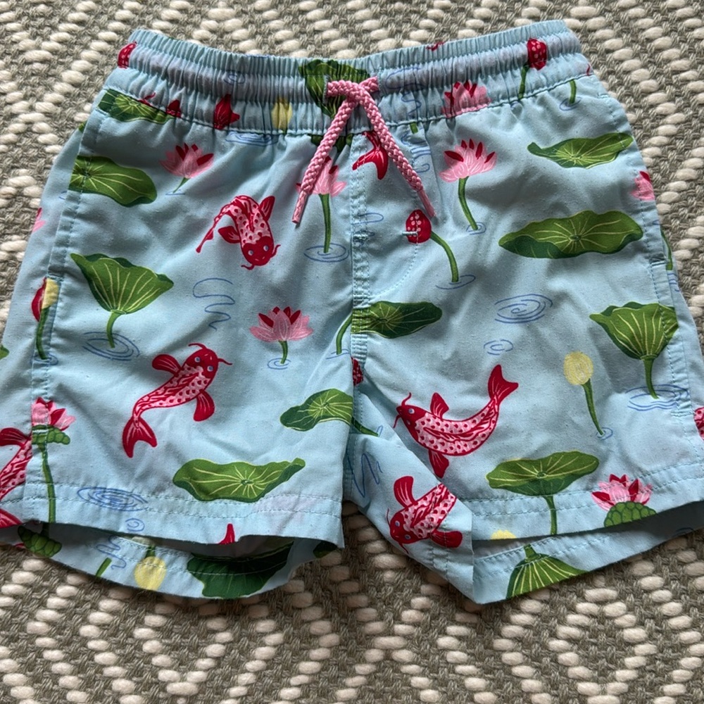 Beaufort bonnet swim trunks koi fish 2T
